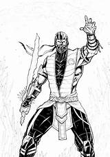 Sub Zero Mortal Kombat Coloring Pages  Free Printable sketch template