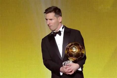 Lionel Messi en la entrega del Balón de Oro 2015