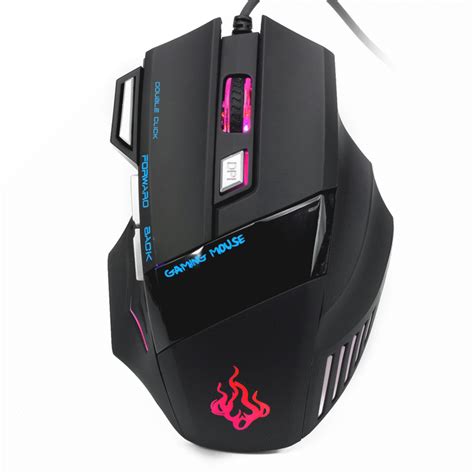 Ahmmio 2400DPI 7 Buttons Optical Gaming portable USB Wired Mouse frame ...