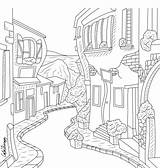 Adult Coloring Pages Architecture Coloring Pages sketch template