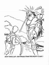 David Bring Down The Giant In Story Of King Saul Coloring Page  sketch template