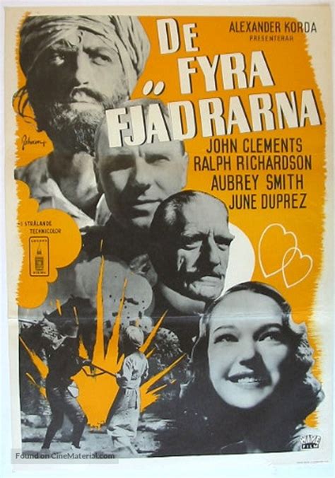 The Four Feathers (1939) Swedish movie poster