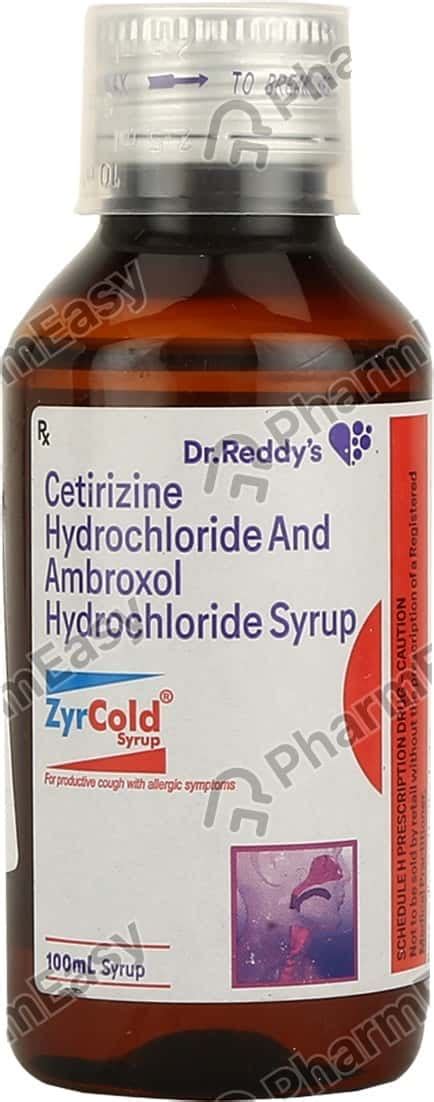 Zyrcold Bottle Of 100ml Syrup: Uses, Side Effects, Price & Dosage | PharmEasy