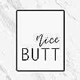Amazon.com: Bathroom Print, Nice Butt, Funny Bathroom Art, Bathroom Wall Decor, Nice Butt Print ...