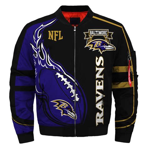 Baltimore Ravens Bomber Jacket, NFL Baltimore Ravens Apparel in 2020 ...