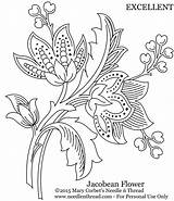 Printable Floral Hand Embroidery Patterns sketch template
