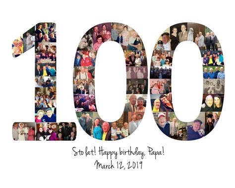 100th Birthday Party Decoration Personalized Photo Collage - Etsy Canada