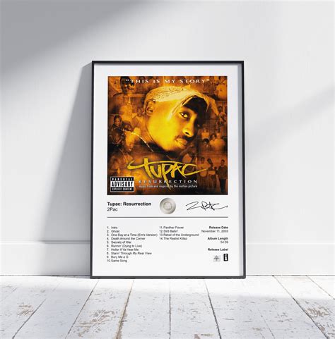 2Pac Poster - Tupac: Resurrection Album Cover Poster Print – Ink And ...