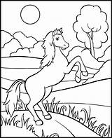 Wild Horse coloring Sheet For Kids sketch template