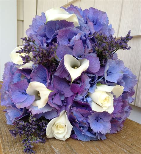 Violettas: Blueish Purple Hydrangea Bouquet