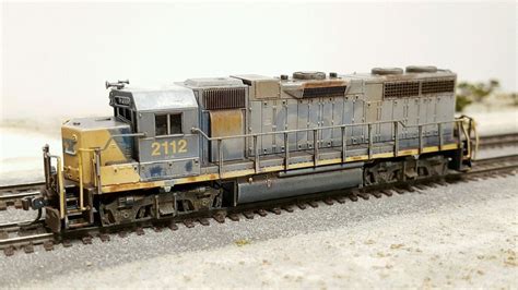 N scale weathered Atlas GP-38 CSX #2112 #Atlas | Model railroad, Model trains, N scale trains