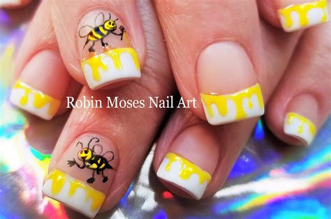 Nail Art by Robin Moses: CUTE Spring Honey Bee Nails 2018! | Bumblebee ...