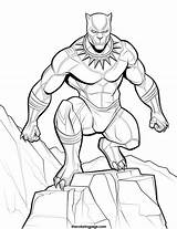 25 Black Panther Coloring Pages For Kids  Free Download TheColoringPage sketch template