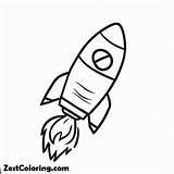 Simple Rocket Picture To Color 2 Coloring Page  For Kids sketch template