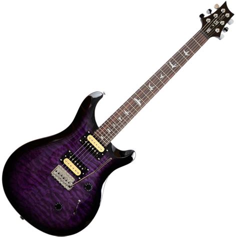 PRS SE Custom 24 limitado a guitarra elétrica, Quilt Top, Burst roxo na Gear4Music.com