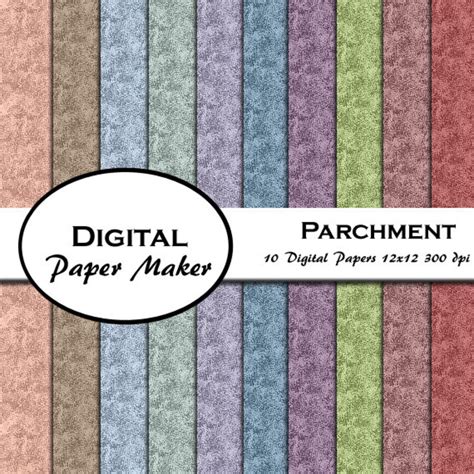 Colored Parchment Style Digital Paper Designs That Can Be Used for Scrap Booking, Backgrounds ...