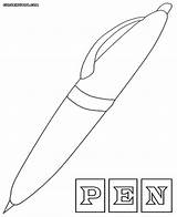 Pen Coloring Page sketch template