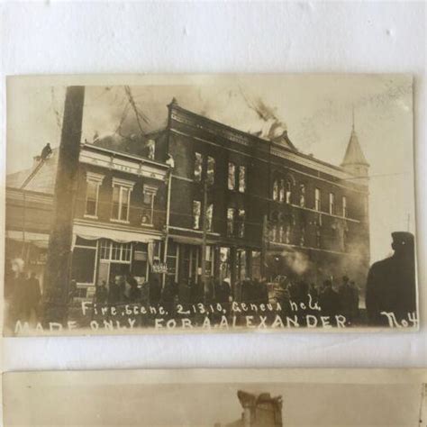 Geneva Nebraska Six (6) RPPC Postcards Citizens Bank Fire Feb.13,1910, Unposted | #3822358861