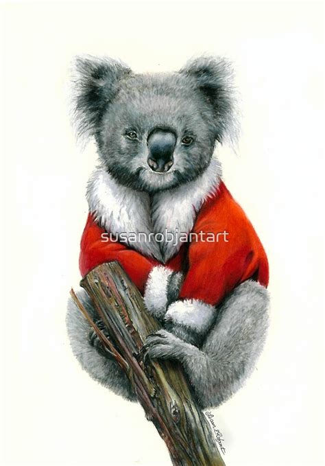 "Christmas Koala" by susanrobjantart | Redbubble