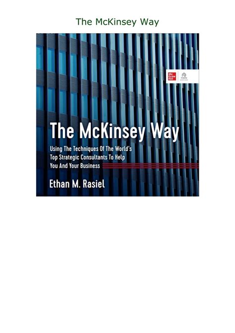 [DOWNLOAD]PDF The McKinsey Way