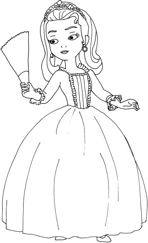 Sofia The First Coloring Pages: Princess Amber - Sofia The First ...