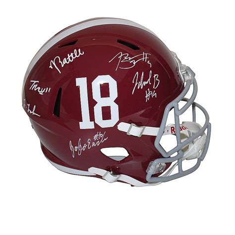 2021 Alabama Crimson Tide Team Autographed Signed Riddell Speed Full ...