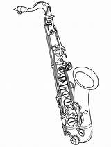 Normal Saxophone 6 Coloring Page  Free Printable Pages For sketch template