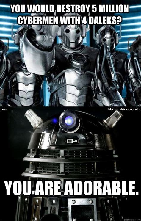 5 million cybermen vs. 4 daleks | Science fiction movies, Cybermen, Pop culture