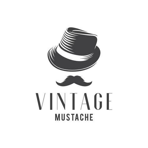 Vintage Mustache Logo Design Template Inspiration 14800555 Vector Art at Vecteezy