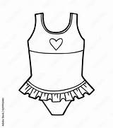 Swimsuit Coloring Printable Page Pages  The sketch template