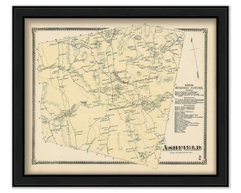 Town of ASHFIELD, Massachusetts 1871 Map