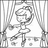 Ballerina Girls Dancing Little Ballet Dancer Children Performance  sketch template