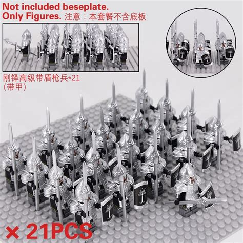 lord of the rings Gondor soldiers. 21 Pieces Model 110 LEGO Minifigures Compatible