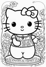 Hello Kitty Coloring Sheets – Color My Pages sketch template