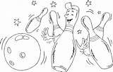 Coloring Bowling Pins Pages Colouring Kids Printable Sheets Coloriage  sketch template