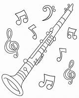 Clarinet Coloring Pages  Free Printable For Kids sketch template