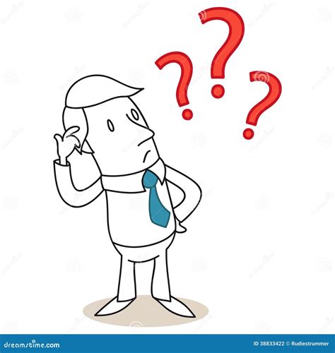 Businessman Scratching Head, Question Marks Stock Vector - Image: 38833422