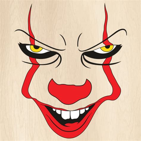 Pennywise Scary Clown SVG | Pennywise Mouth Face PNG | Pennywise It Clown vector File Top Brands ...