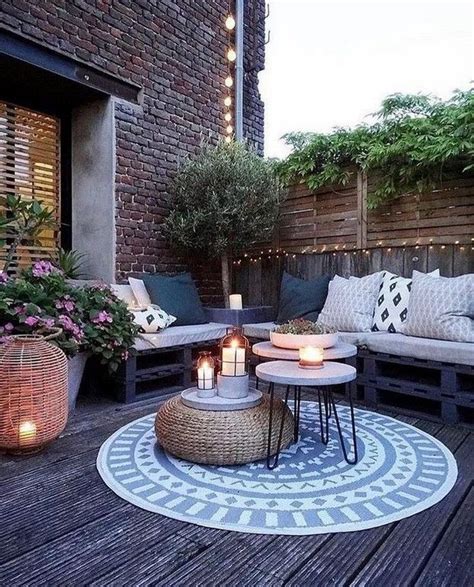 Diy small patio ideas on a budget 41 | Patio seating area, Backyard patio designs, Patio design