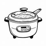 Premium Vector  Illustration Of A rice cooker Hand Drawn For sketch template