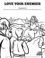 Matthew 5 Love Your Enemies Sunday School Coloring Pages  Clover Media sketch template