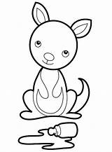 Cute Baby Kangaroo coloring Page  Download Print Or Color Online For Free sketch template