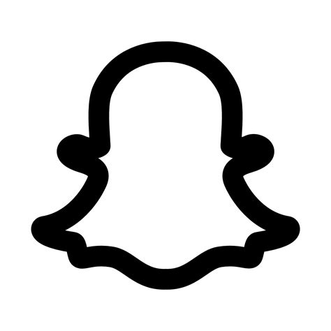 Snapchat Logo Black And White : Snapchat,rounded Icon Free of Rounded Social Media set ...