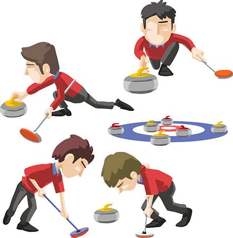 Curling Sport Clipart Cartoon