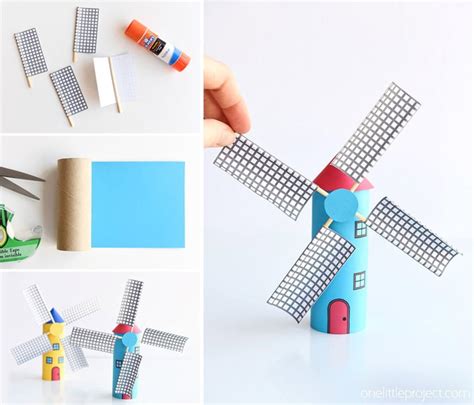 Paper Roll Windmill Tutorial | Moving Windmill Craft that Spins