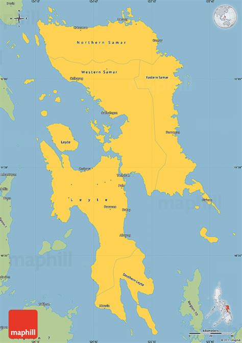 Philippines Map Region 8