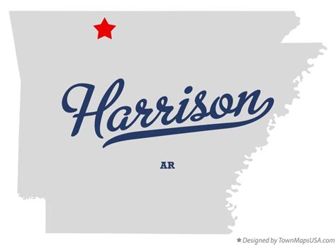 Map of Harrison, Boone County, AR, Arkansas