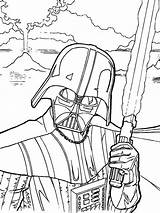 Lightsaber Duel Coloring Page Free Printable Pages Sketch sketch template