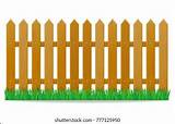 Wooden Garden Fence Lush Green Grass Stock Vector Royalty Free  sketch template