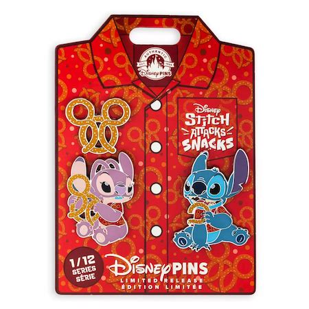 Stitch Attacks Snacks January Collection Plush and Pin Set Now Available on shopDisney - Mousesteps